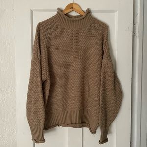 AMAZON Loose Knit Sweater Khaki Large